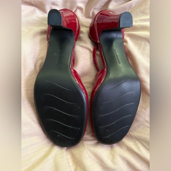Ferra Giacomo Red Leather Heels Size 8 - Picture 3 of 4